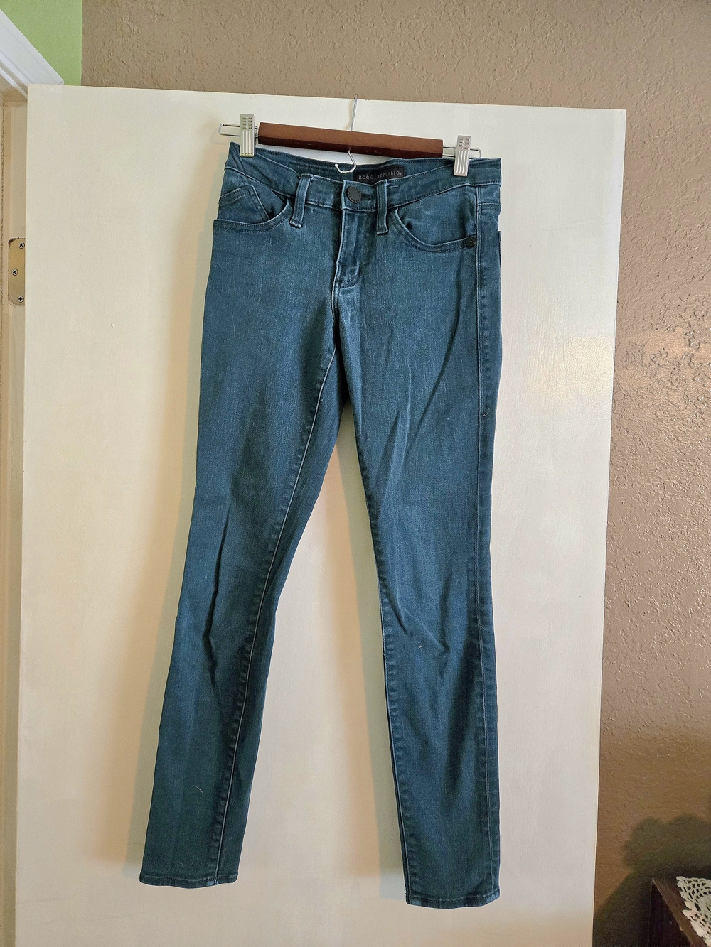 Rock & Republic Teal Skinny Jeans
